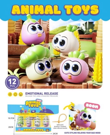 Jouet anti-stress à presser en forme de légume 6,8 cm