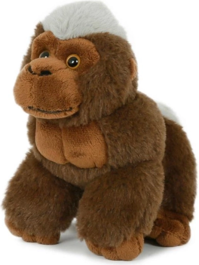 Pluchen zittende gorilla bruin 14 × 17 cm