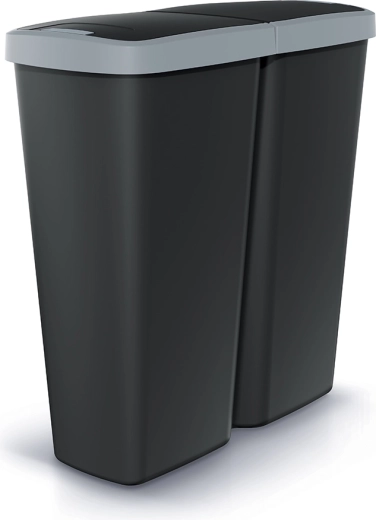 Prosperplast Compacta Q Duo 50 L Trash Can with Double Lid