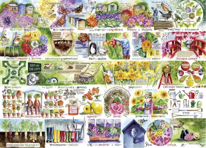 GIBSONS Wheelbarrows and Wellies 1000-piece Puzzle