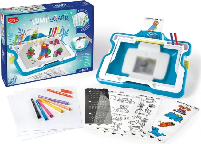 Backlit Drawing Board Maped for Kids, 30 Sheets