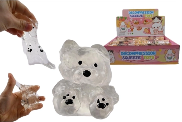 Anti-stress knijpbeertje in de vorm van een teddybeer