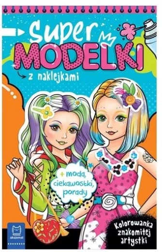 Supermodel-Ausmalbuch mit glitzernden Stickern