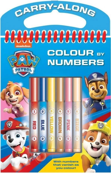 PAW Patrol – kleuren op nummer met stiften