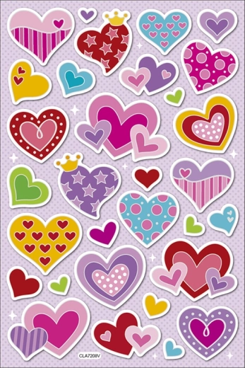 Autocollants cœurs 30 pcs