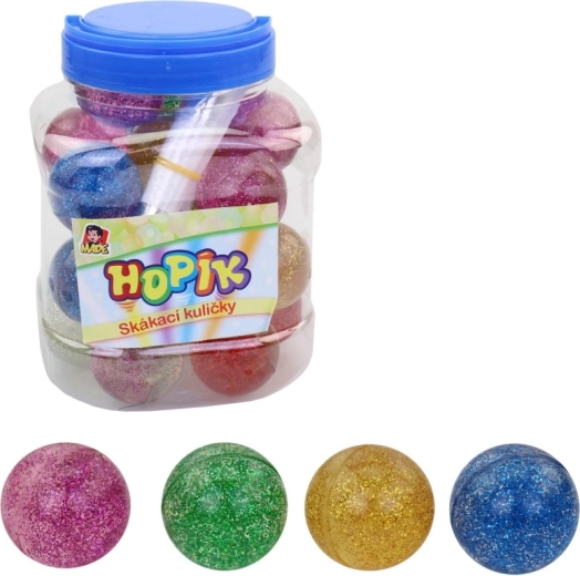 Balle rebondissante pailletée 45 mm