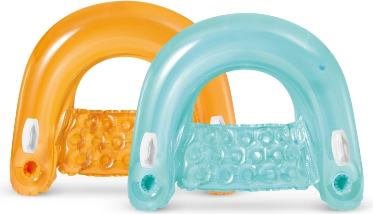 Inflatable floating armchair with handles and cup holders INTEX 147 × 99 cm