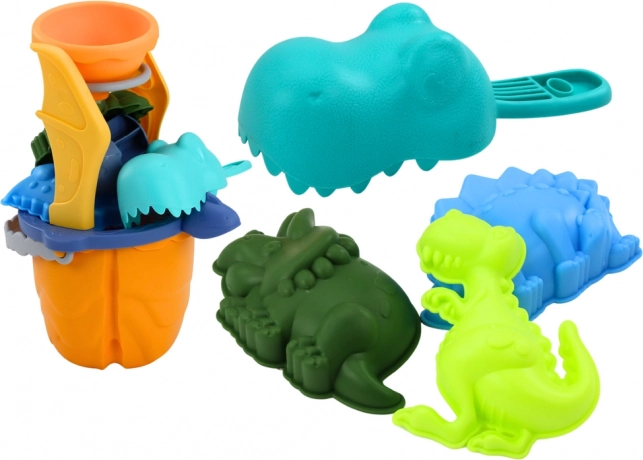 Sand Set Dinosaur Funnel Mill Molds Scoop 7 pcs.