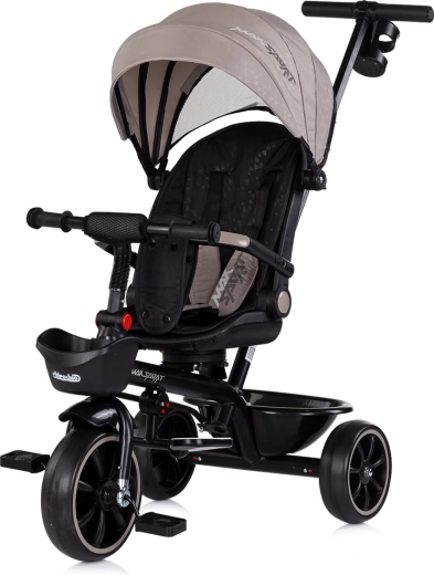 Children's 2-in-1 Tricycle with Canopy Max Sport Latte CHIPOLINO