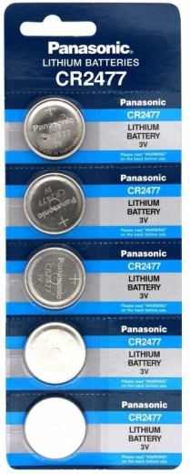 Panasonic CR2477 Lithium-Knopfzelle 3 V, Packung 5 Stk.