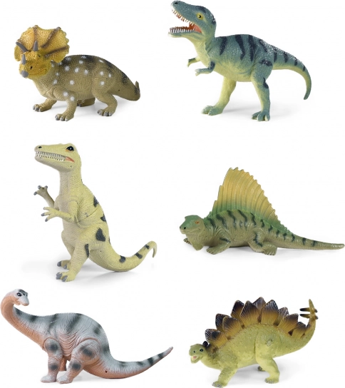 Set of Dinosaurs, 6 Species, 20–23 cm - 1 piece