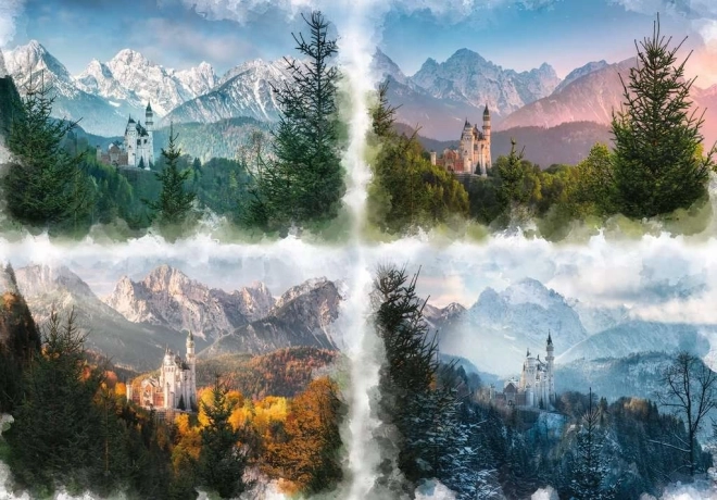 RAVENSBURGER Puzzle Neuschwanstein in Four Seasons 18,000 Pieces