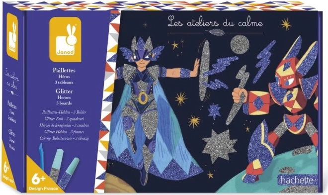 Janod Colorful Sand with Glitter Heroes