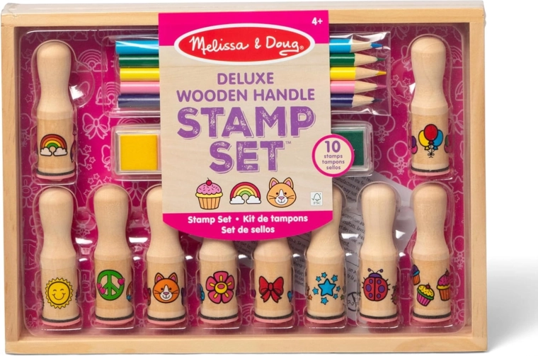 Creatieve deluxe set stempels, inkten en kleurpotloden MELISSA & DOUG