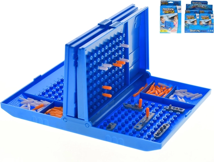 Jeu Bataille navale dans une boîte en plastique 18 × 14,5 cm