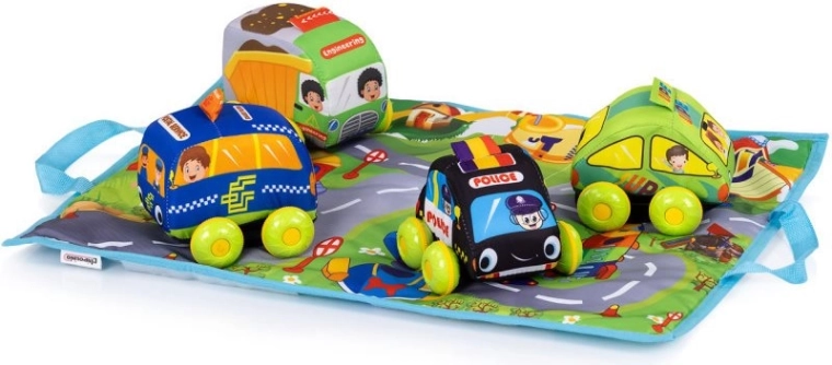 Chipolino 2-in-1 play mat with soft cars
