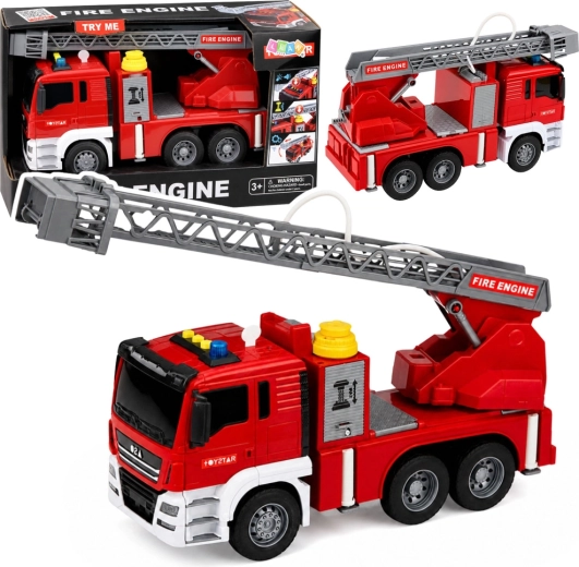 Fire Truck with Extendable Ladder, Water Spray, Lights and Sounds