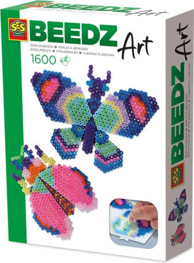 Iron-on Beads BEEDZ Art – Butterfly and Beetle, 3D Effect