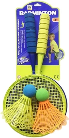 Raquettes colorées avec balles et paniers en plastique pour l’extérieur