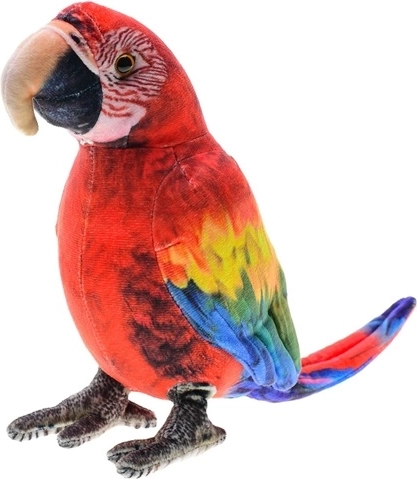 Perroquet ara en peluche 20 cm