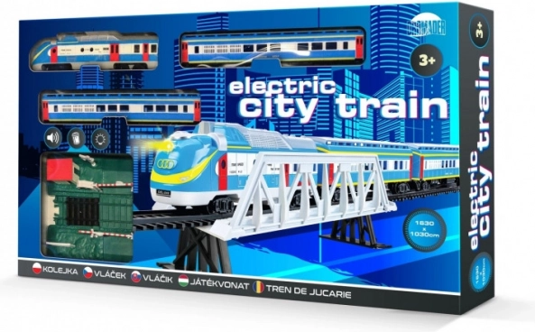 Train express avec passage à niveau