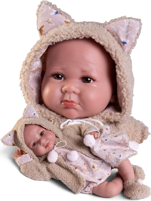 Realistische babypop Antonio Juan Luca met zacht lichaam 42 cm