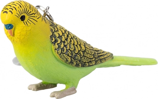 Green budgie keychain