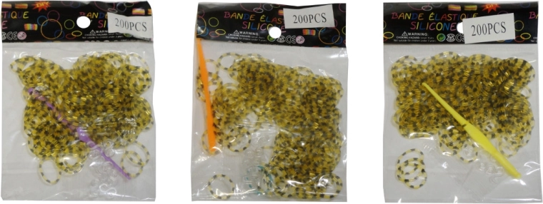 Set elastiekjes met luipaardprint – 200 stuks