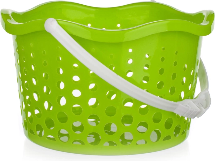 Hanging peg basket green, plastic, diameter 19 cm