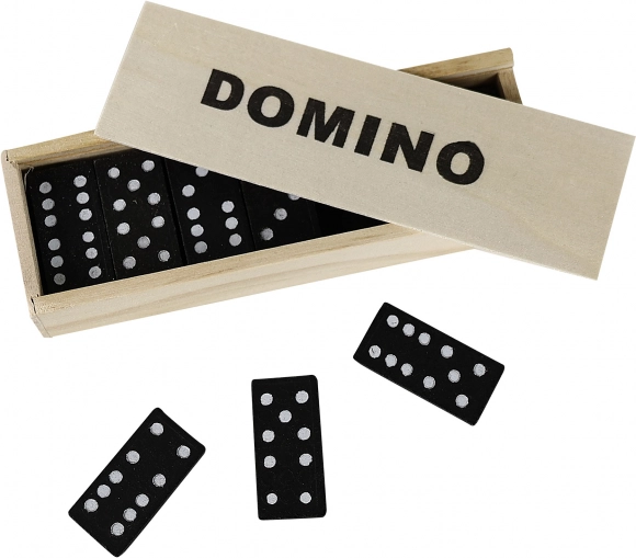 Wooden Dominoes in a Box