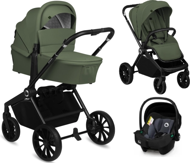 Lionelo Mika Plus 3-in-1 Combo Stroller Green Olive