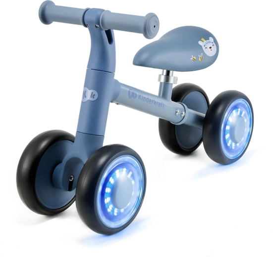 Kinderkraft Cutie flash Kinder-Laufrad mit Leuchträdern, blau
