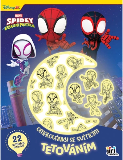 Kleurboek met glow-in-the-dark tatoeages Spidey