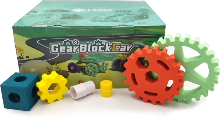 Schuimconstructieblokken GEAR JOY – 77 stuks