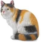 Collecta domestic cat calico – sitting figurine