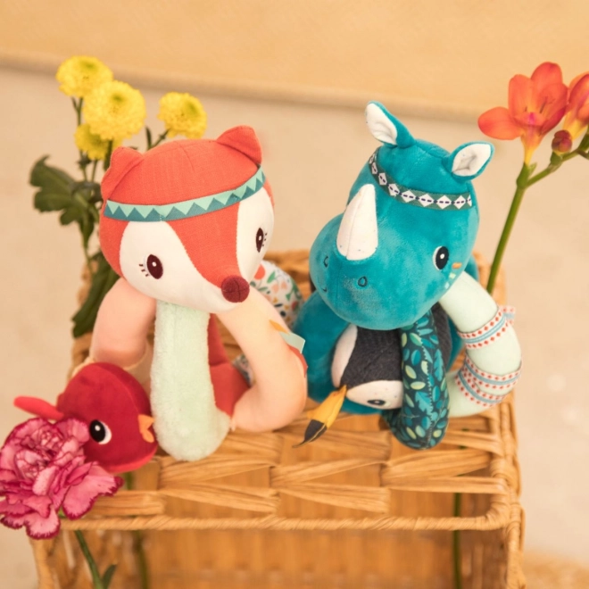 Lilliputiens rattle Fox Alice with red bird