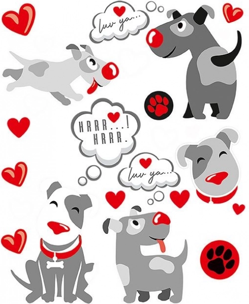 Iron-on Patches Dogs – Large Sheet 20 × 30 cm