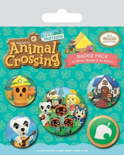 Animal Crossing Badge Set