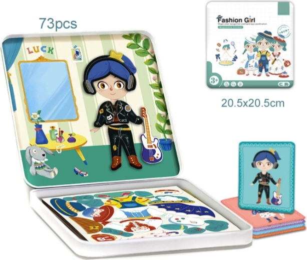 Anzieh-Puzzle Mädchen – Model in Metallbox