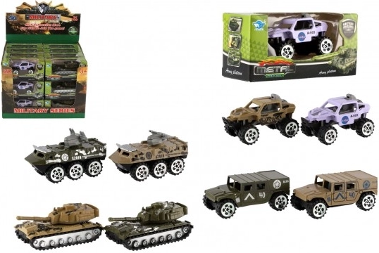 Tank/Voiture militaire/Transporteur blindé en métal 7 cm assortiment de modèles