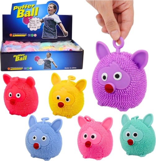 Sensory squishy animal with LED light, mix of colors