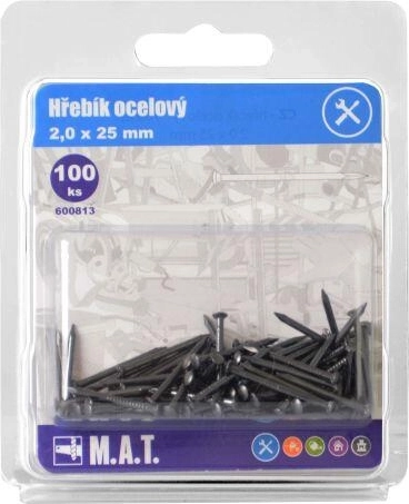 Stalen spijkers 25 × 2,0 mm (100 st.)