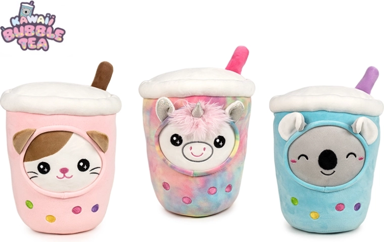 Kawaii pluche bubble tea diertjes 20 cm