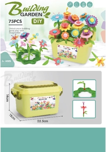 DIY bloemen bouwset, 73 onderdelen in een box