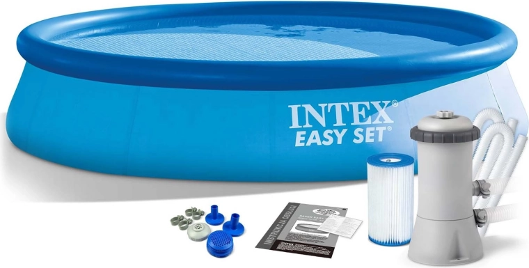 Piscine autoportante de jardin 366 × 76 cm 3-en-1 INTEX