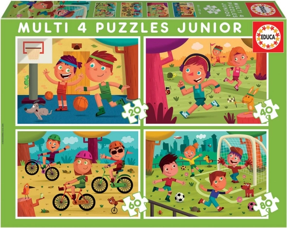 Educa children's puzzle Sports themes 4in1