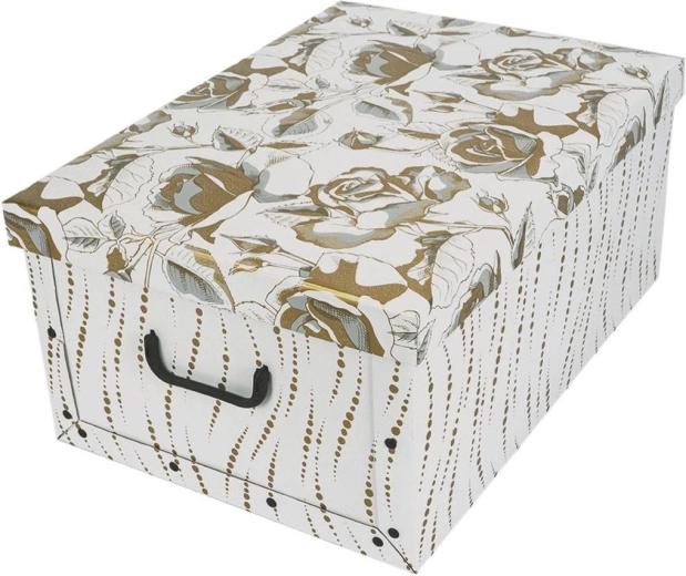 MAXI Aufbewahrungsbox aus Karton Goldene Rosen