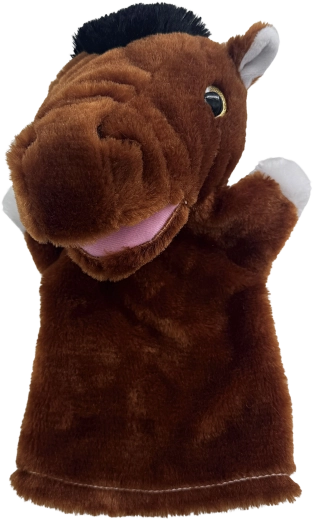 Pluchen handpop konijntje 26 cm