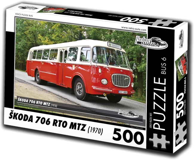 Puzzle RETRO-AUTA Škoda 706 RTO MTZ 500 pièces