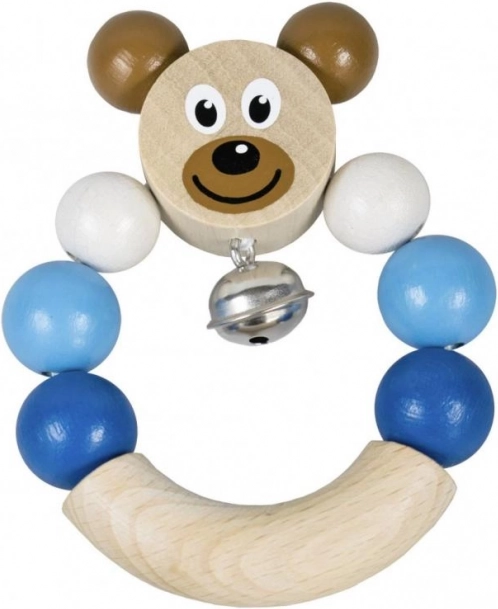 Hochet ours bleu